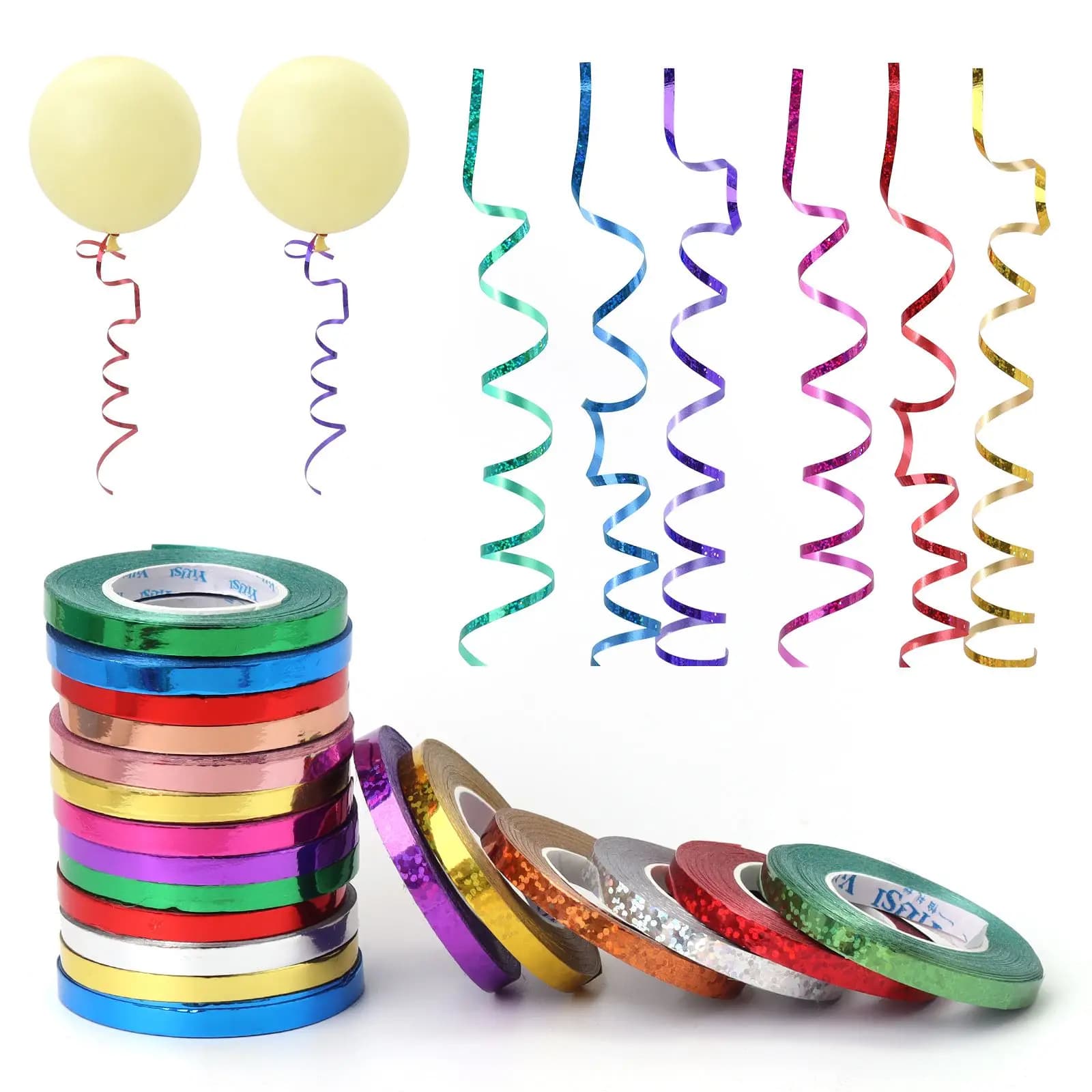 Balloon Tape Birthday Decorations 10 meters/rolls 5mm Birthday Party Decorations Wedding Balloon Laser Corda Satin Tape Party Decoration