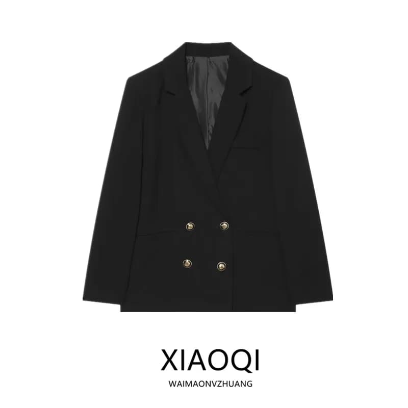 Summer 2026 Women's Long Sleeve V-Neck Versatile Button-Up Suit Jacket New Arrival Casual Style Standard Fit Other Material