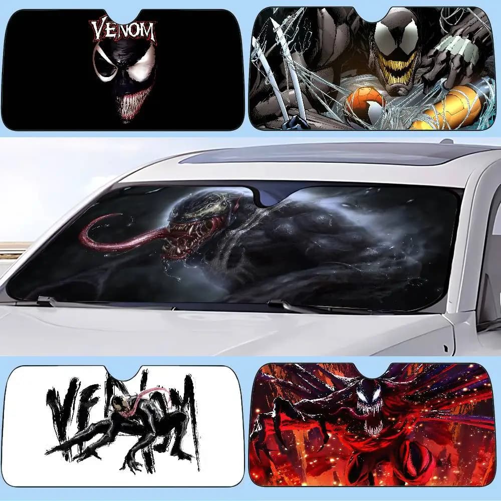 Anime V-venom Parasole per auto Parabrezza Divertente Parasole Pieghevole UV Ray Protezione per visiera parasole per finestrino anteriore