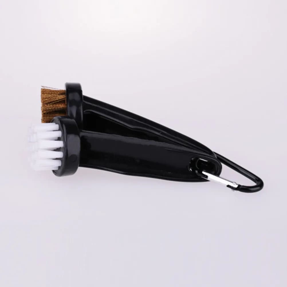 Professional Golf Club Brush with PP and Wire Bristles Round Head Cleaner for Grooves Spikes Shoes 10.5x1cm Ergonomic Design