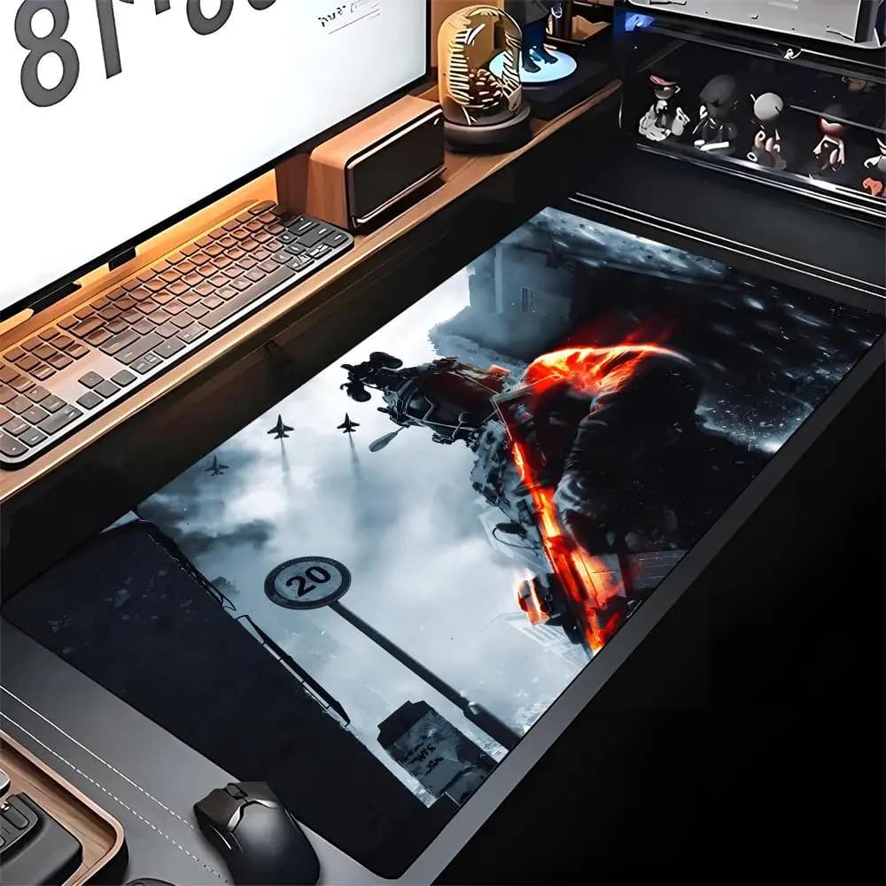 E-sports B-Battlefield 6 Office Mouse Pad Edge Big Gaming Locking Computer Gamer Large Rubber Art Mousepad Laptop Desk Mat