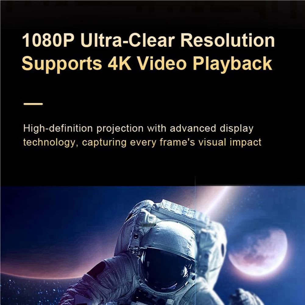 Mini proiettore AB53 X5 Videoproiettore portatile 4K supportato per home theater Spina europea