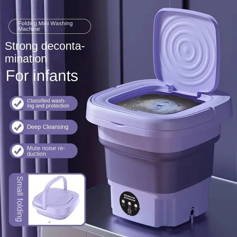 Portable folding washing machine bucket for clothes, socks, underwear, washing machine for cleaning, small portable travel washing machine