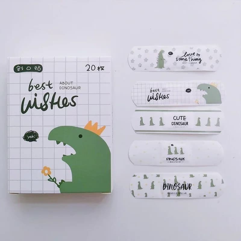 20 pz/scatola Cartoon Animal Dinosaur Pig Bear Band Aid emostasi bende adesive bambini Skin Dressing patch Tape gesso