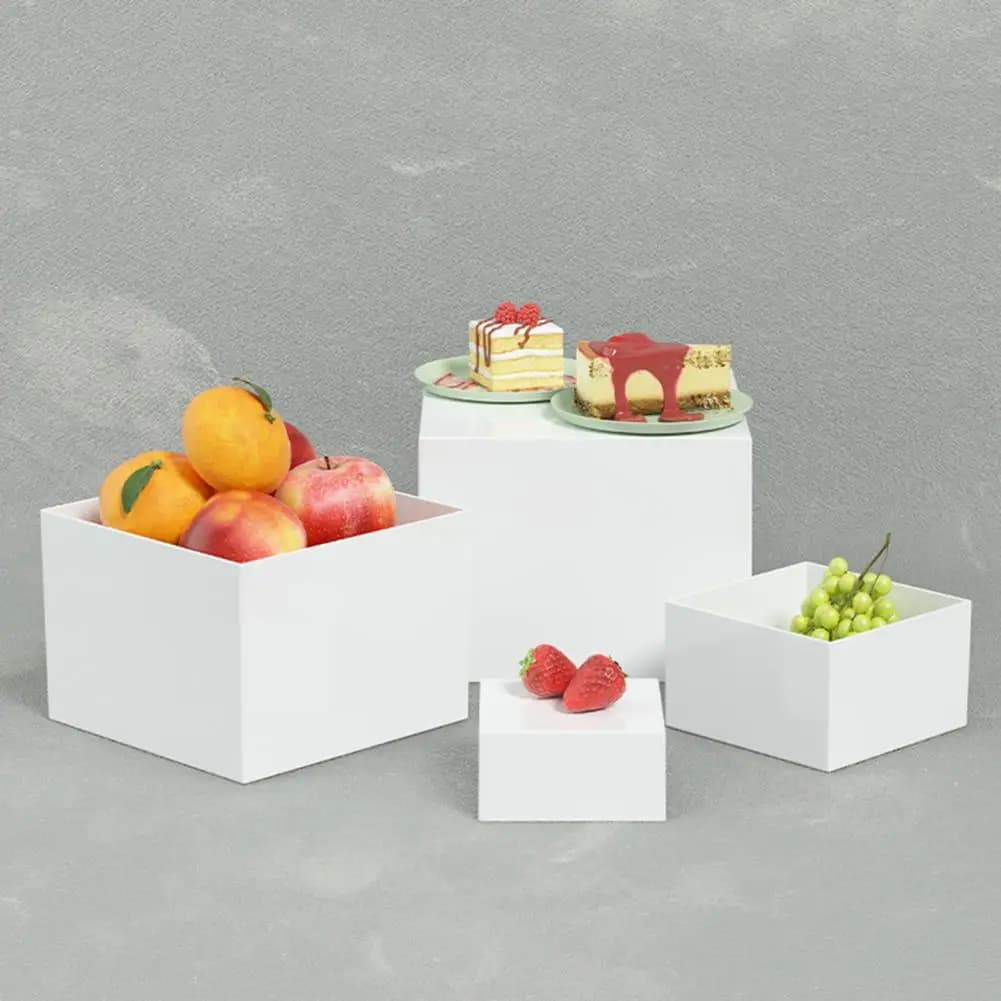 Dessert Stand Dessert Table Display Kit Food Display Riser Set with High Durability Cube Boxes Cake Stand Nesting for Elegant