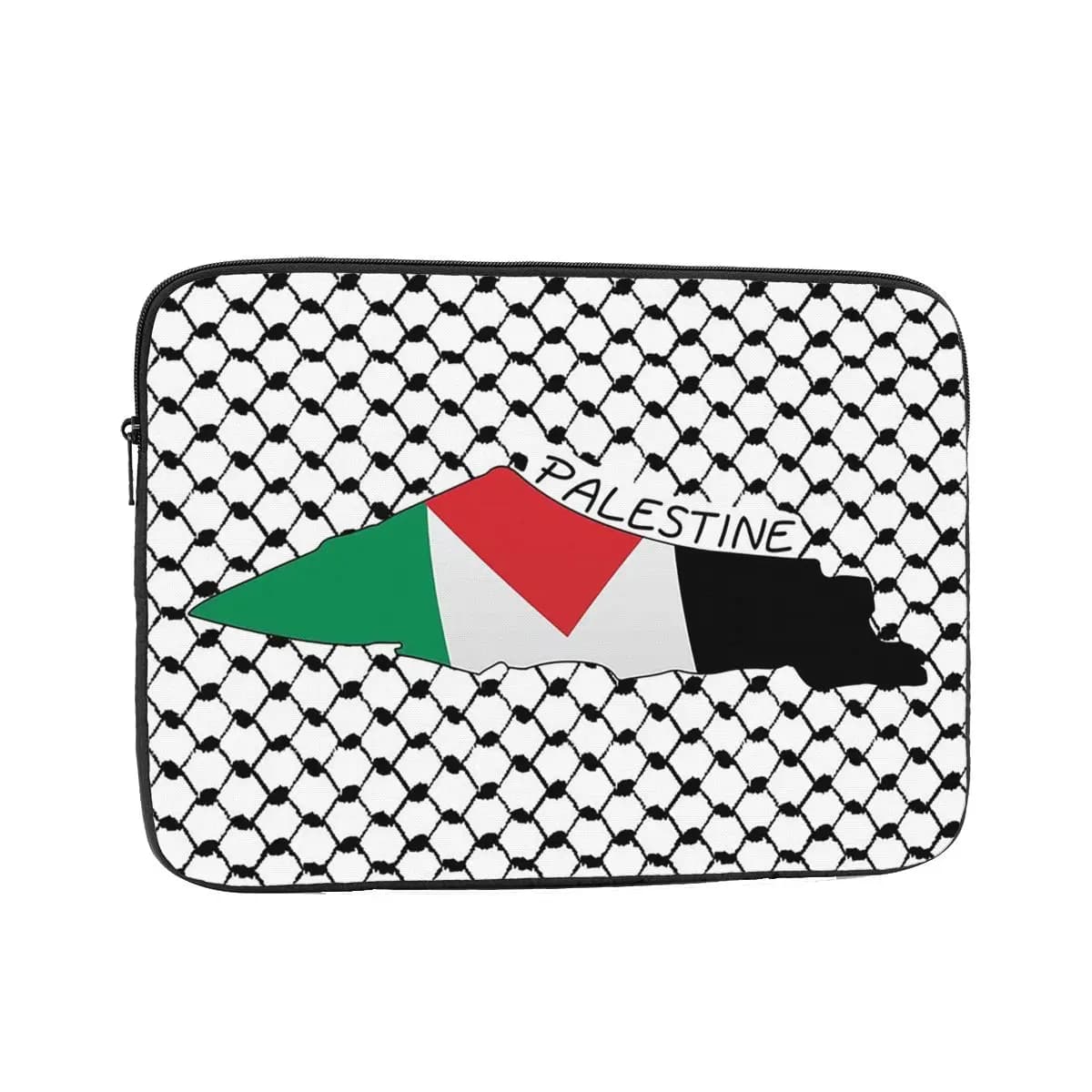 Mappa della bandiera della Palestina Borsa protettiva per laptop Kufiya palestinese 10 12 13 15 17 pollici Borsa per notebook Custodia antiurto per tablet