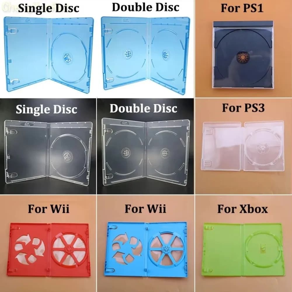 1pcs Plastic CD Game Cover Protective Design Replacement Accessory CD Game Protective Box for PS1 PS2 PS3 PS4 PS5 Xbox WII