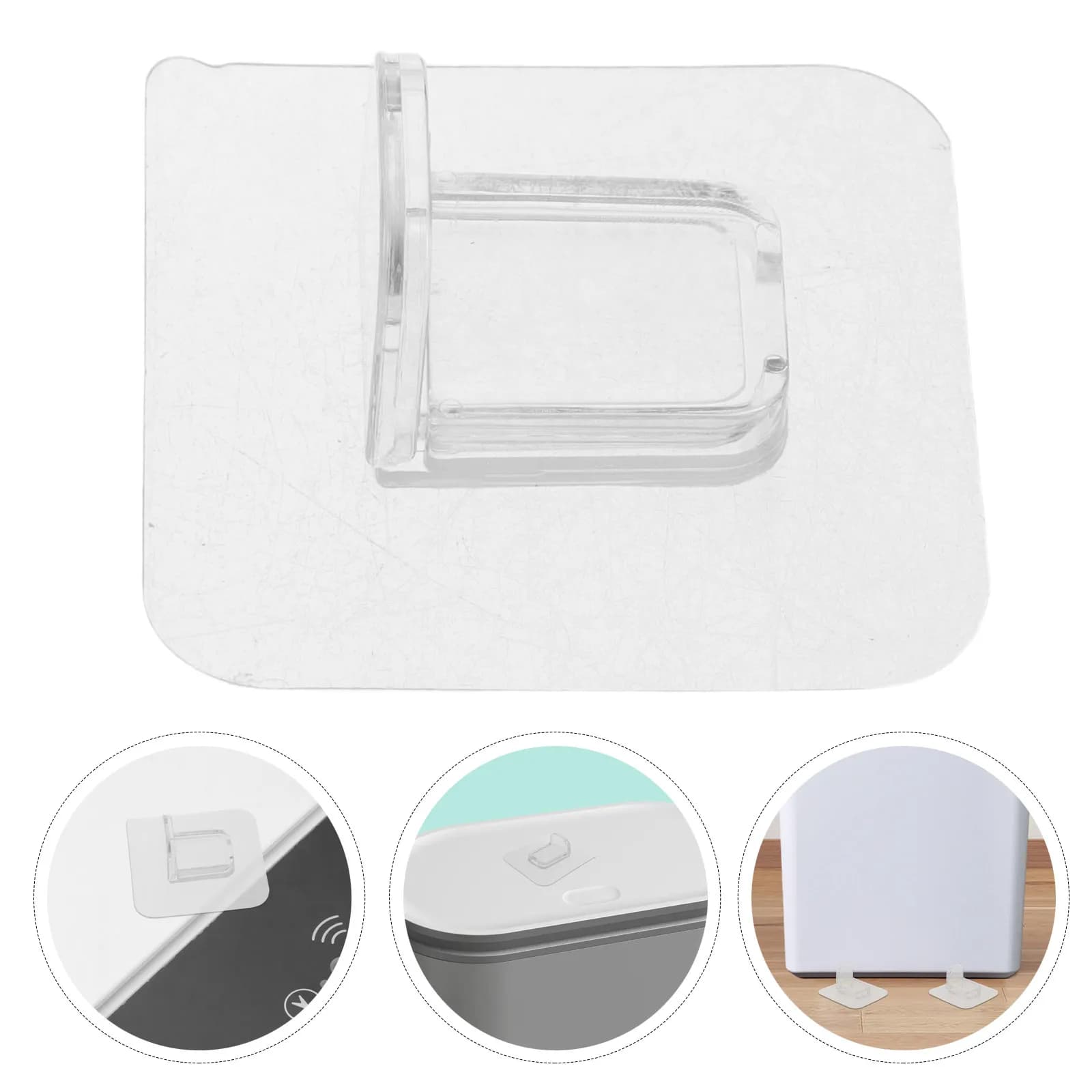 12Pcs Trash Can Wall Protector Silicone Bumper Guard Peel Stick No Drill Stopper Pads Prevent Sliding Protect Walls Floors