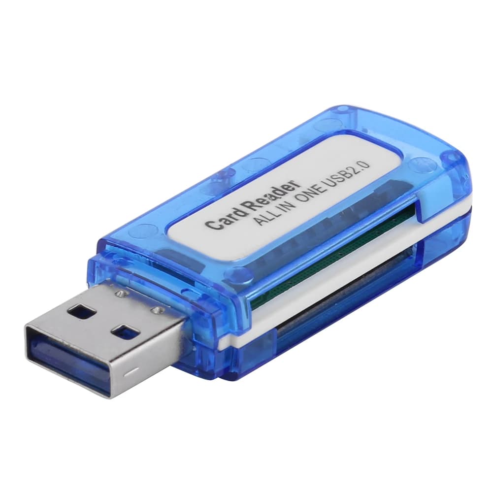 1-10PCS Lettore di schede di memoria portatile 4 in 1 Lettore di schede multiplo USB 2.0 Lettore di schede tutto in uno per Micro SD TF MS Micro M2