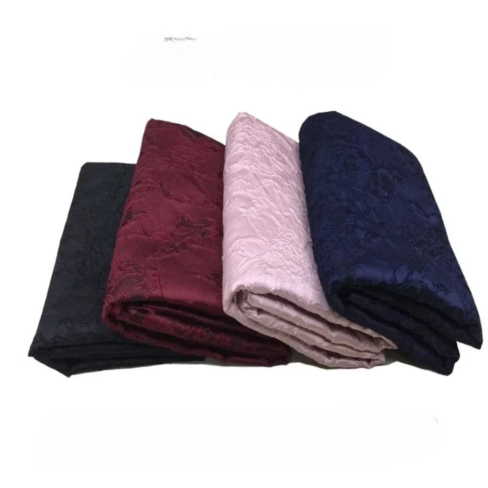 Rose Jacquard Fabric Solid Color Dark Pattern High-end Dress Clothing Brocade Cloth for Sewing Meterial by the Meter