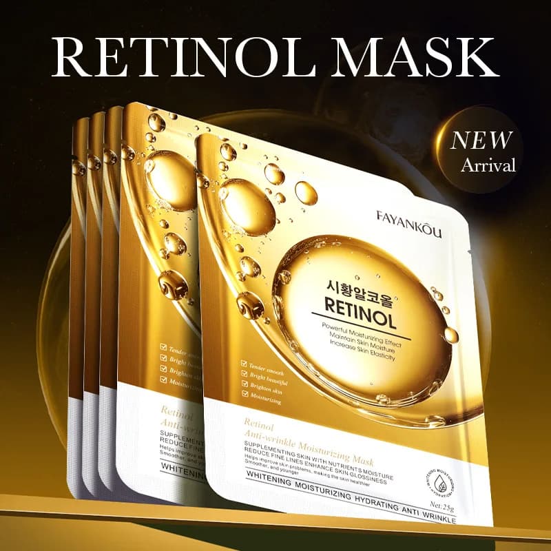 10 pz Vitamina C Niacinamide Retinolo Maschera Viso Anti Rughe Idratante Sbiancante Anti Rughe Idratante Maschere Per Il Viso Cura Della Pelle