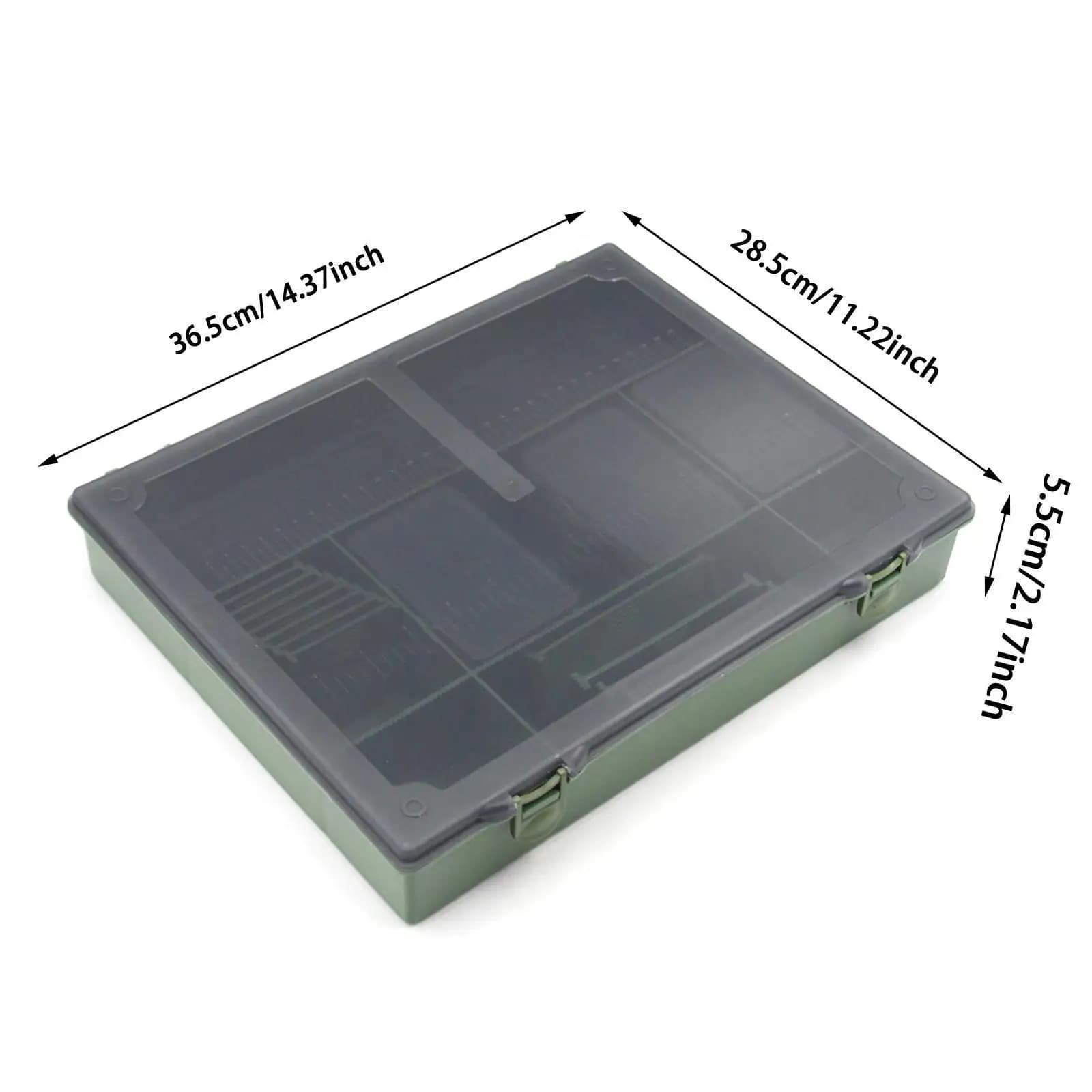 Storage box for fishing gear, double side organizer, sturdy case, fishing gear holder for pond and sea