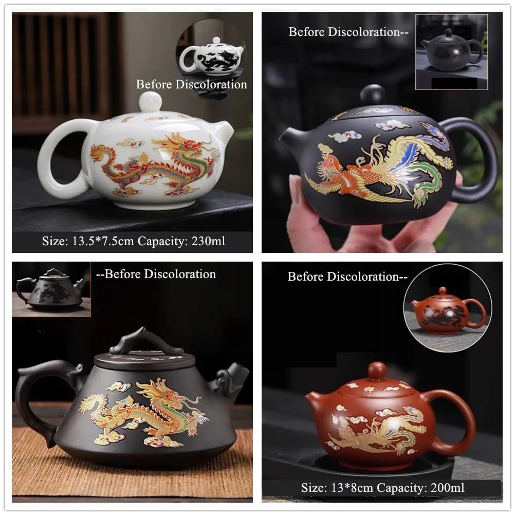 Color-changing Tea Pot Handmade Zisha Xishi Teapot Chinese Teaware Set Kungfu Tea Ceremony Tea Accessories Purple Clay Teapots