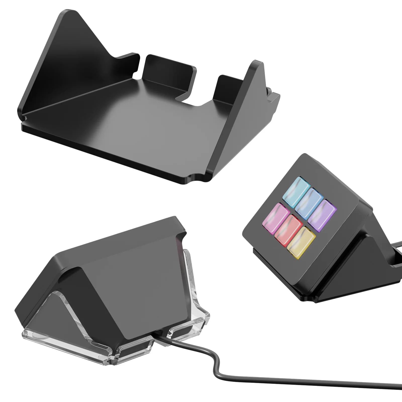 Acrylic Desktop Display Stand for Stream Deck Mini Raised Viewing Mount for Stream Deck Mini Esports Controller
