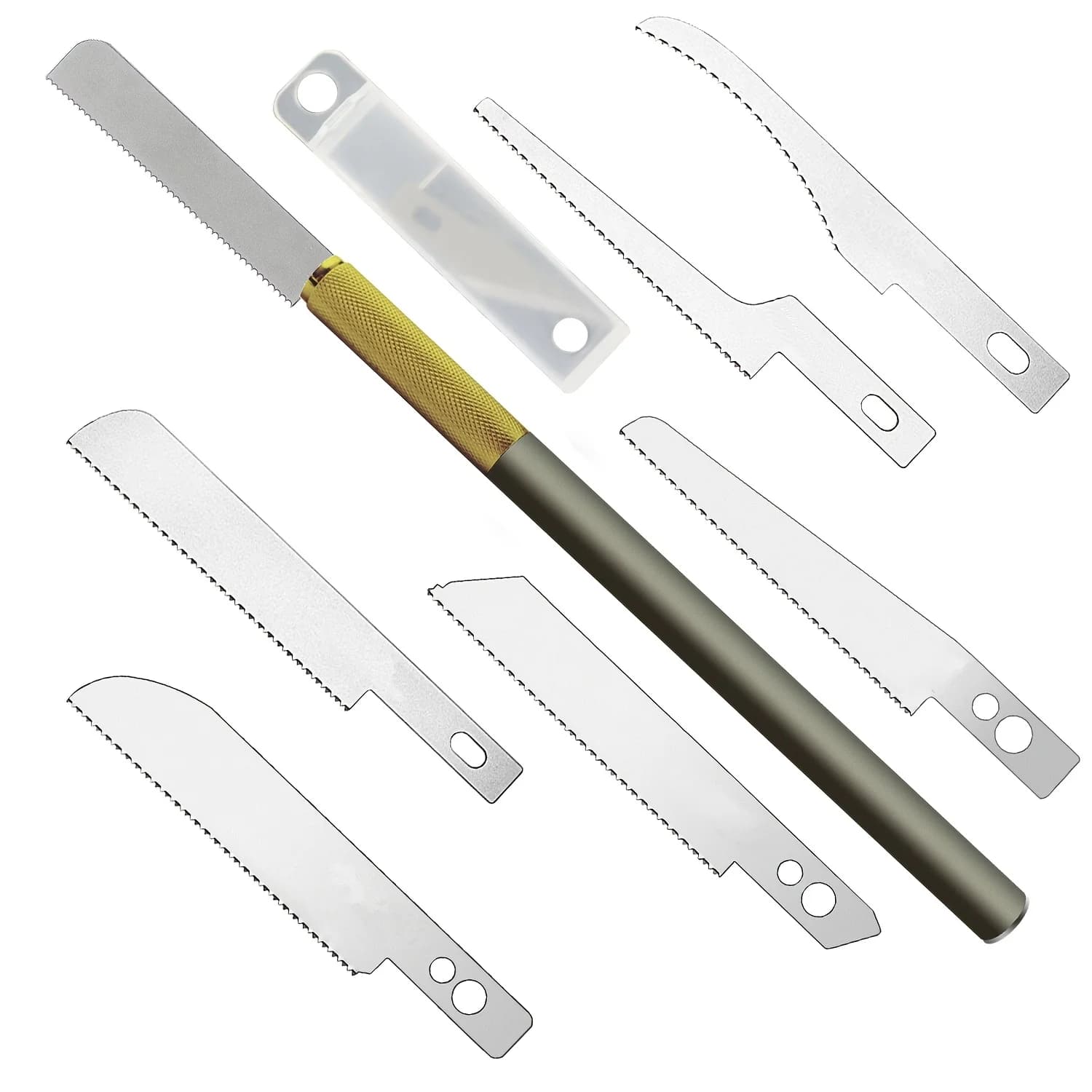Joystar Sega a mano Modello Strumenti artigianali con 8 lame Coltello da modellazione Hobby Sega fai da te Kit di strumenti per seghetto per taglio Hoppy a mano