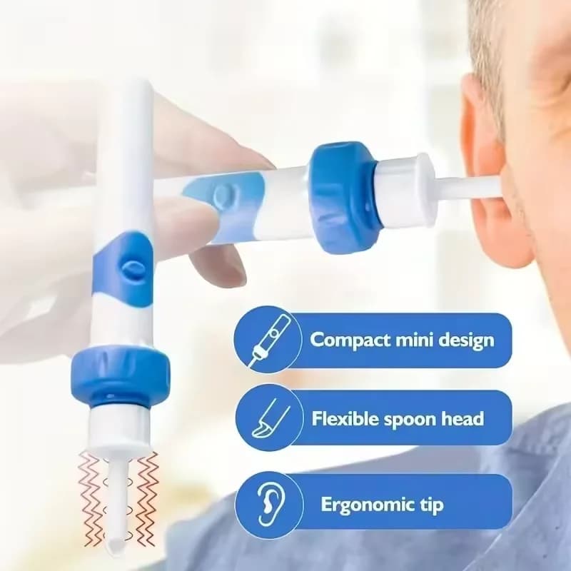 Electric Cerum Removal Tool for Ear Cleansing With Soft Tip Safe Suction Device Portable Auto Kit for Cerum Removal Tool for Ear Care