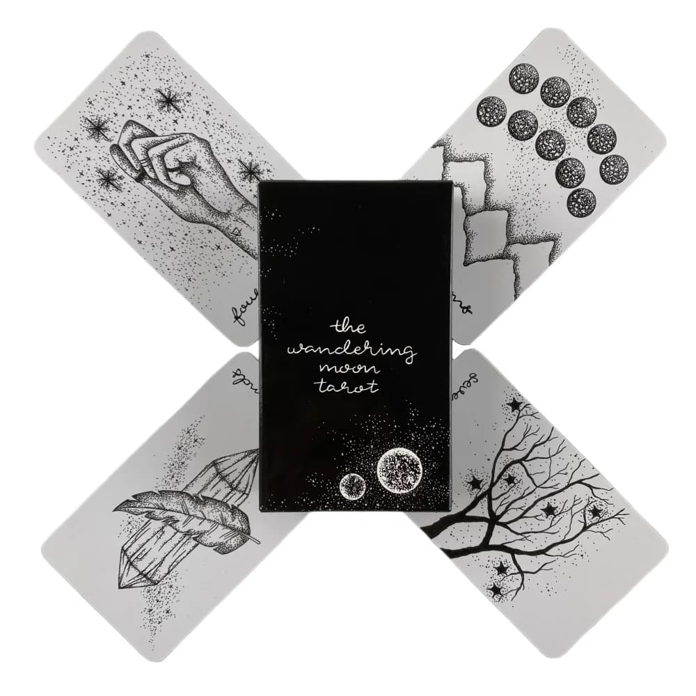The Wandering Moon Tarot Cards A Deck Oracle English Visions Divination Edition Borad Playing Games