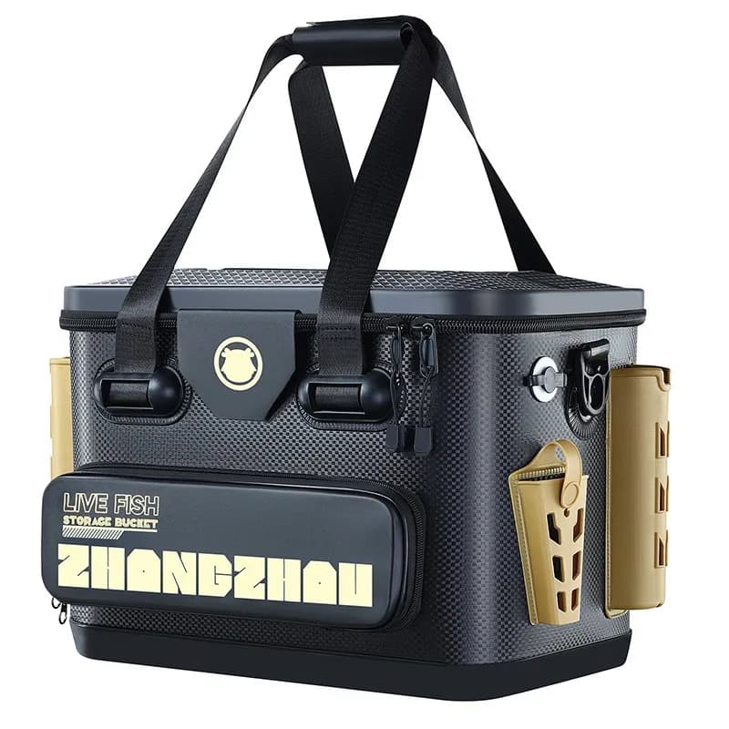 Outdoor multifunctional fishing equipment box, bucket for storing fishing in thickened material