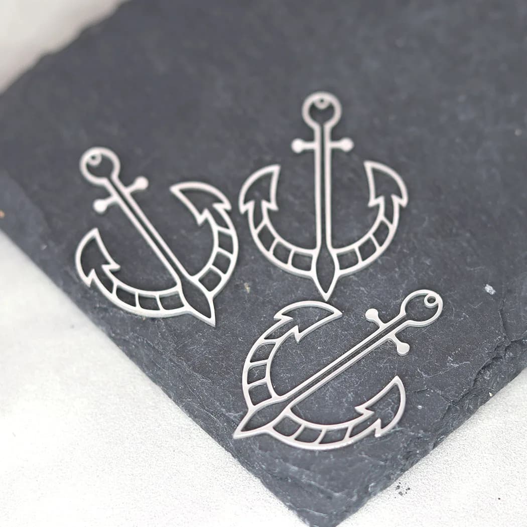 Accessori per ancoraggio per barche a vela in acciaio inossidabile da 3 pezzi creazione di gioielli fai da te per bracciali collane con orecchini per regalo di festa