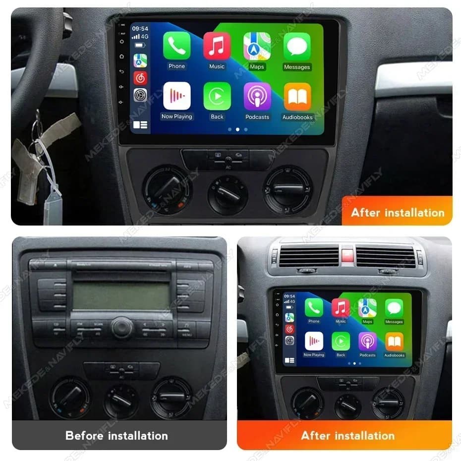 Carplay 2Din Android 15 Car Radio for Skoda Octavia 2 2008 - 2013 Intelligent Systems Multimedia Video Player GPS Autoradio Wifi