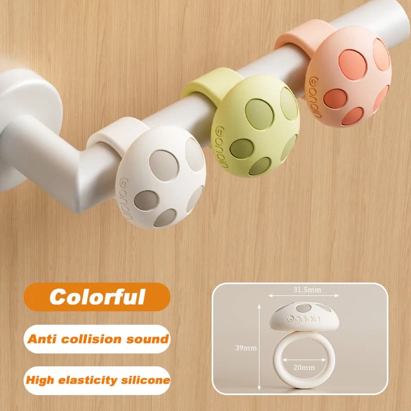 Tappo per pomello per porta Maniglia per porta silenziosa in silicone Tampone tampone Tappo di protezione per parete anti-collisione a forma di O senza perforazione