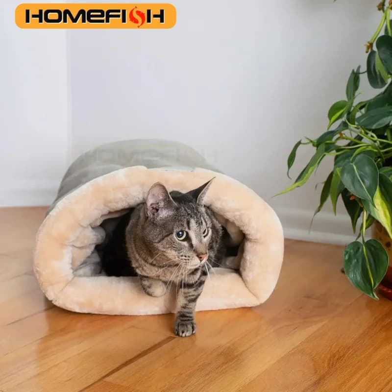 Sacco a pelo semi-chiuso per autunno e inverno, cuccia calda per animali di piccola e media taglia, smontabile e lavabile