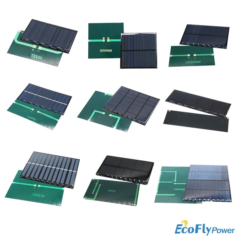 Commercio all'ingrosso 6V Mini Pannello Solare 70mA 100mA 150mA 210mA 250mA 500mA 550mA Cella Solare Bordo Epossidico FAI DA TE Modulo Caricatore di Alimentazione Della Batteria