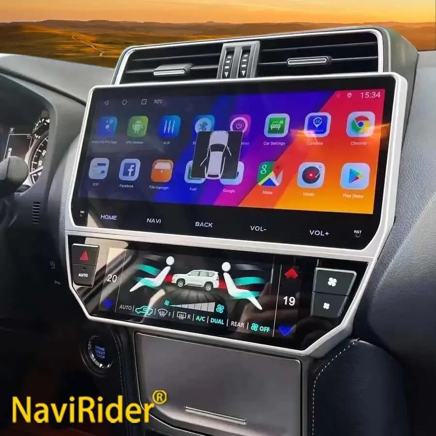 Carplay 12.3 "Android 13.0 8GB + 256GB per Toyota Land Cruiser Prado 150 2018 - 2022 lettore DVD per Auto GPS WIFI Bluetooth Radio Auto
