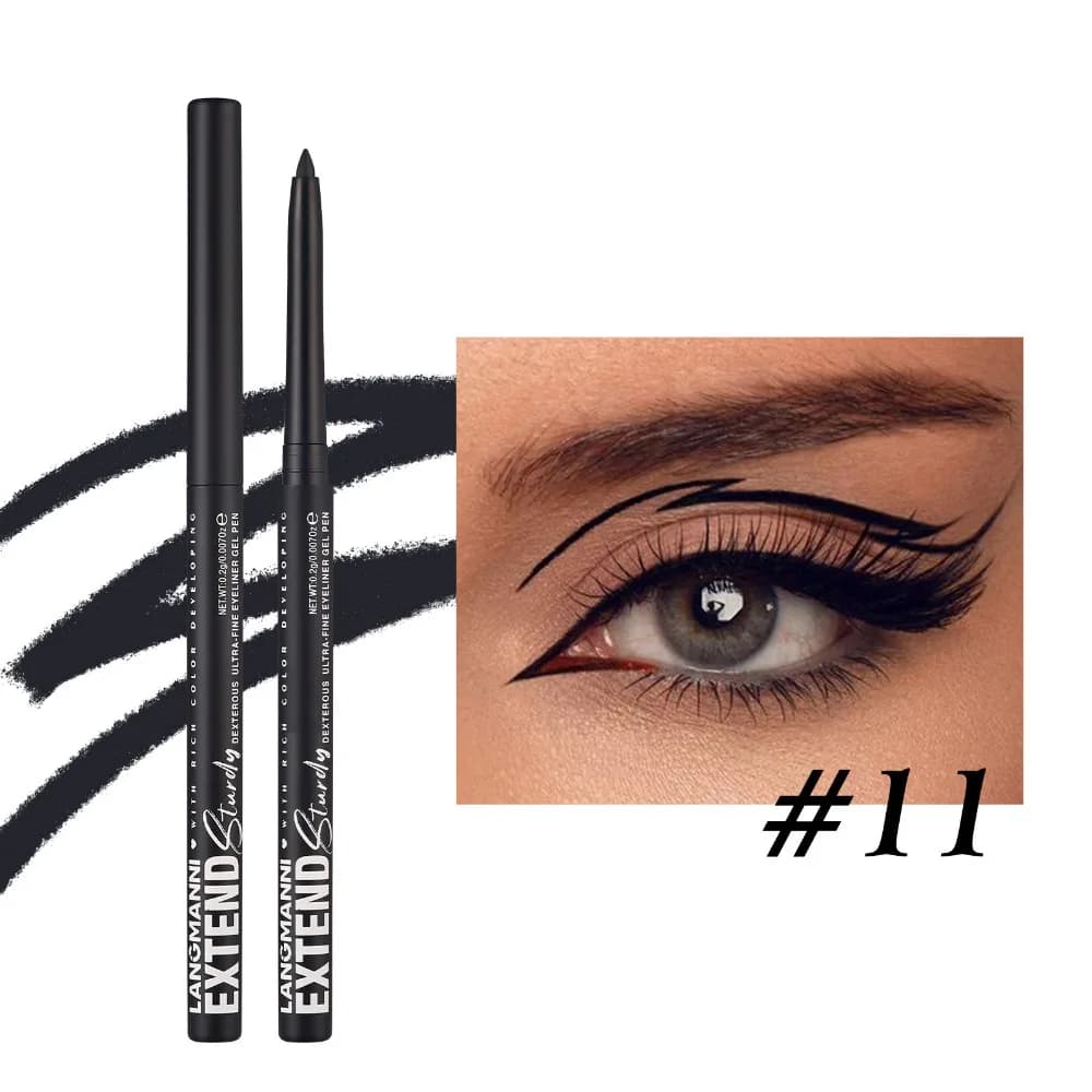 Eyeliner Verde Glitterato a Rapida Asciugatura, Impermeabile, Lunga Durata, Resistente alle Sbavature, Matita per Trucco, Stick Ombretto Effetto Opaco, Stile Punk