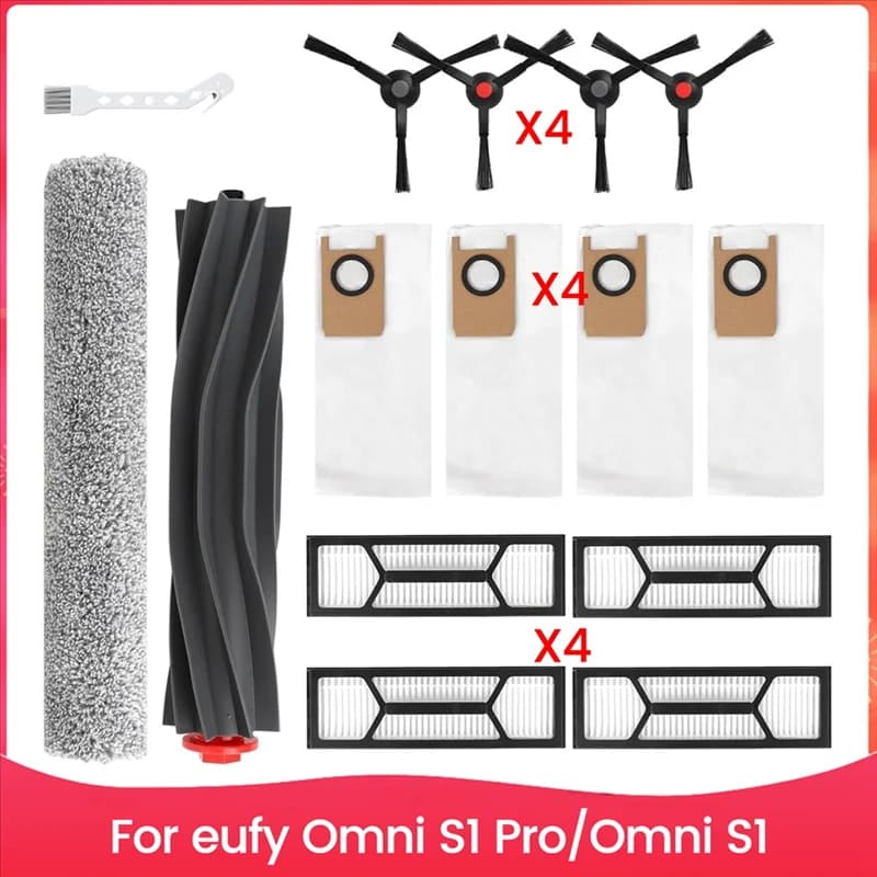 BFYL Accessories Kit For Eufy Omni S1 Pro/Omni S1 1Robot Vacuum Cleaner Replacement Parts