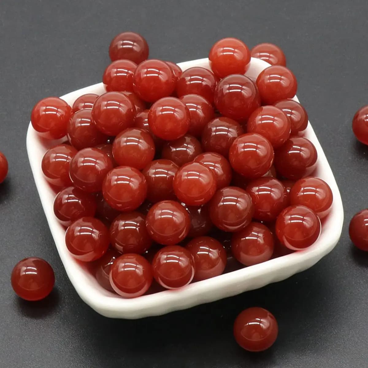Perline rotonde corniola rossa da 12MM per la realizzazione di gioielli con foro non forato energia curativa sciolta sfere di cristallo di pietra naturale carina