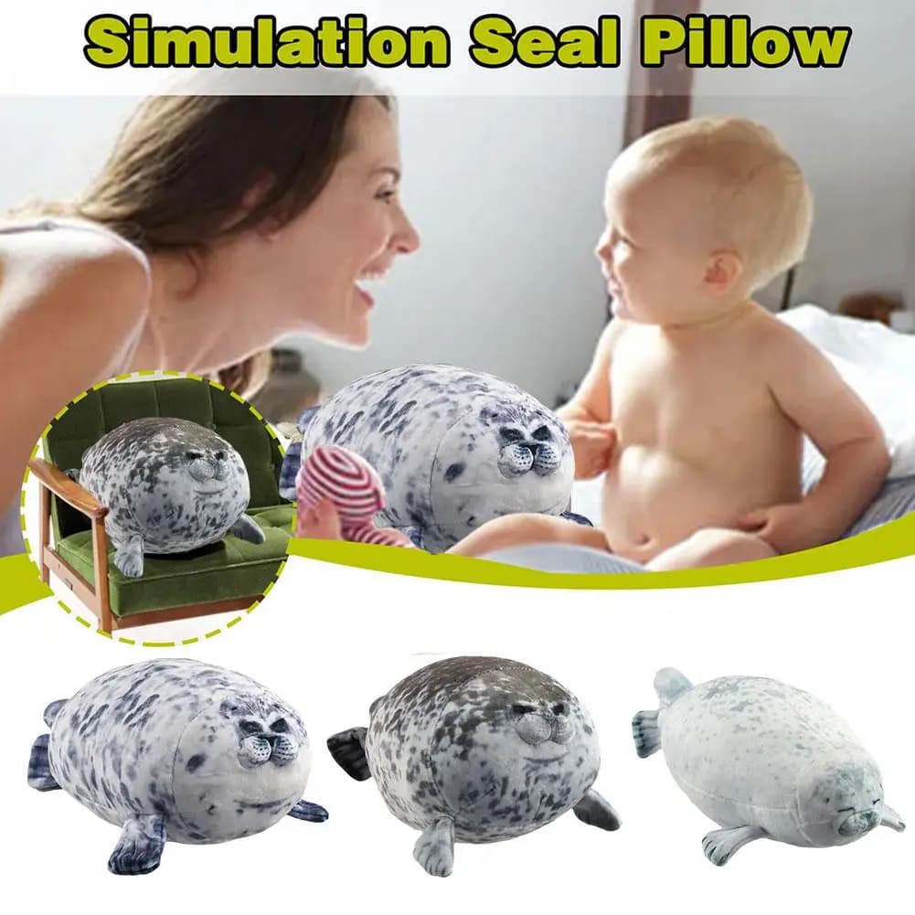 20cm Mini Seal PillowAngry Blob Seal Pillow Chubby 3D Novelty Sea Lion Doll Plush Stuffed Toy Aquarium Plush Toy