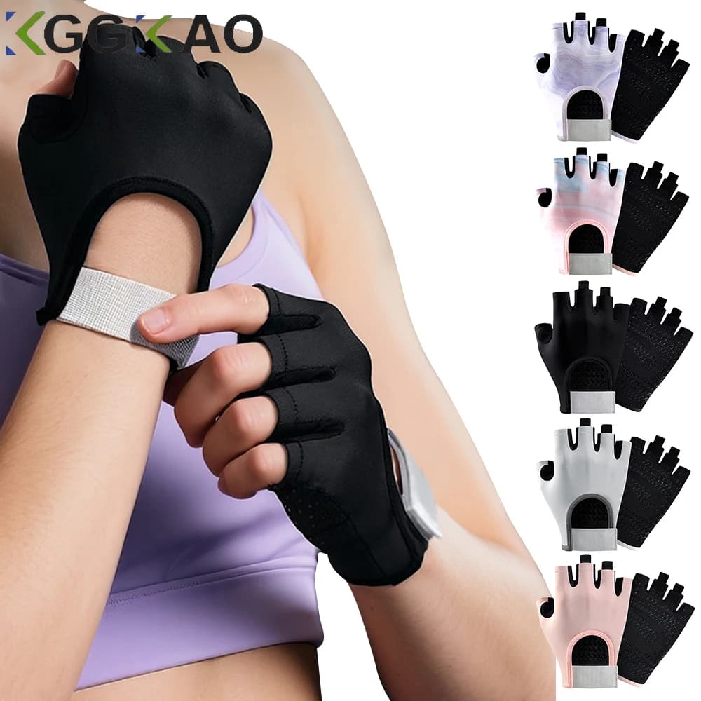 1 paio di guanti da ciclismo regolabili, guanti da palestra per uomo e donna, guanti senza dita per sollevamento pesi, allenamento, esercizio fisico, fitness