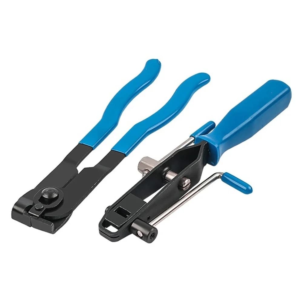 Set di 1/2 Pinze per Fascette CV con Manici Antiscivolo, Pinze per Fascette con Ganasce Trattate Termicamente, Strumento di Riparazione per Rimozione Supporti Scarico