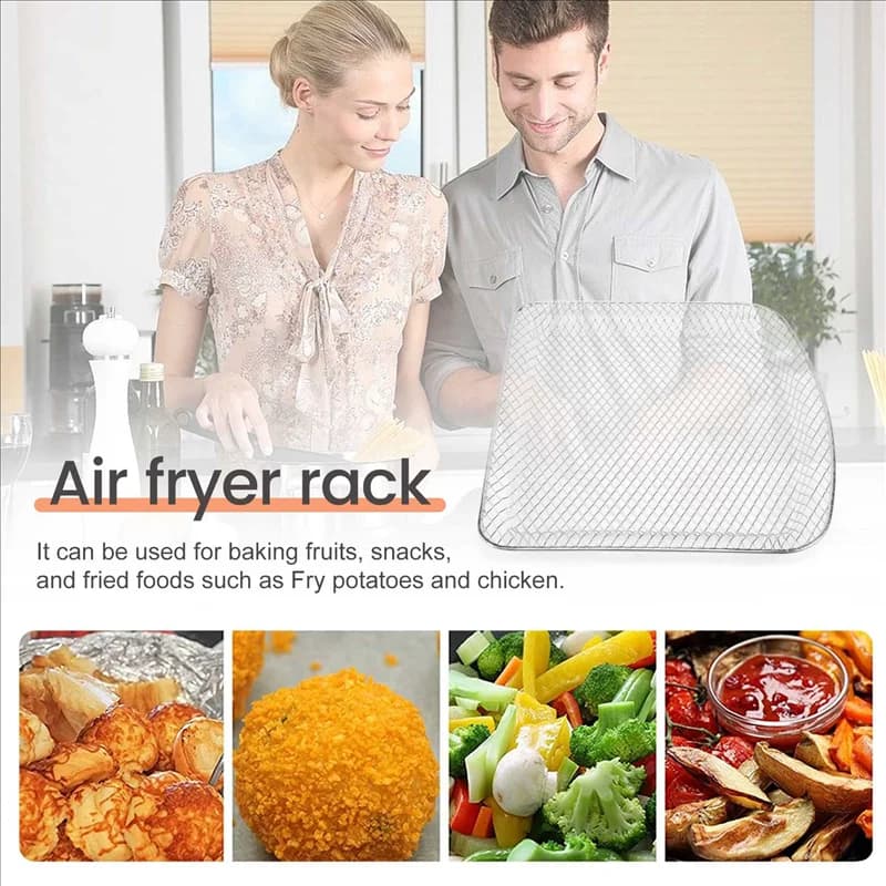 A63Z Superior Air Fryer Accessories, Air Flow Rack for 6QT Chefman, Air & Air Frying Oven Ultrean, Dehydrator Rack, Fruit &