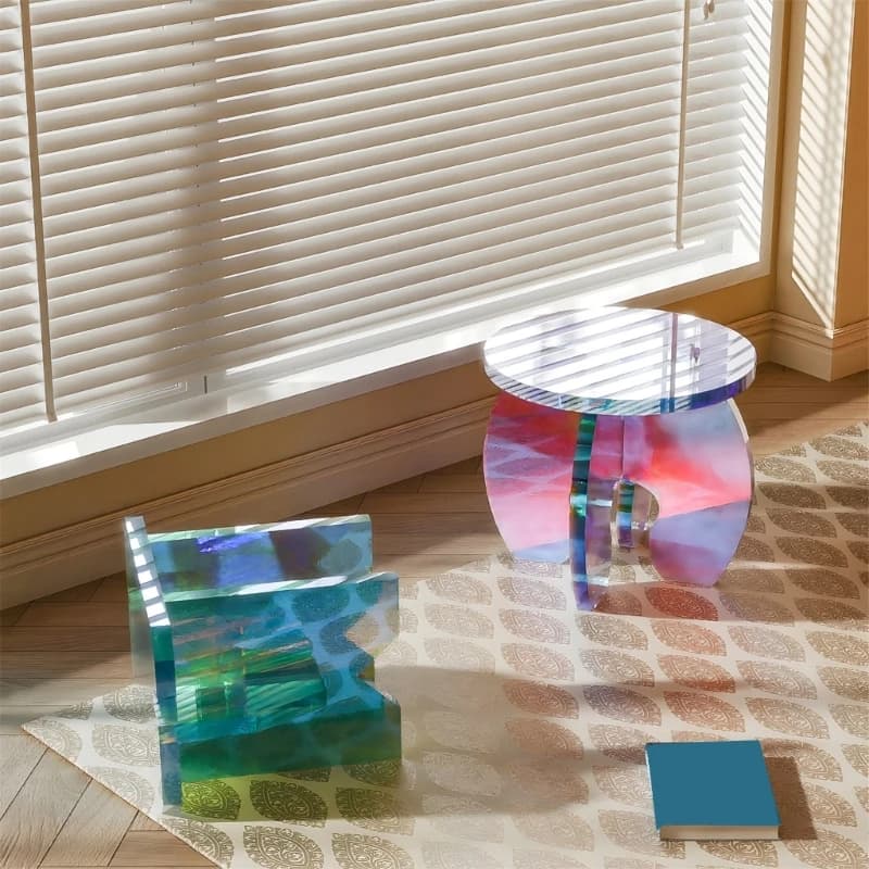 Square and Round Modular Stool Resin and Silicone Molds, modular design,suitable for making jewelry and gemstone paste，home use