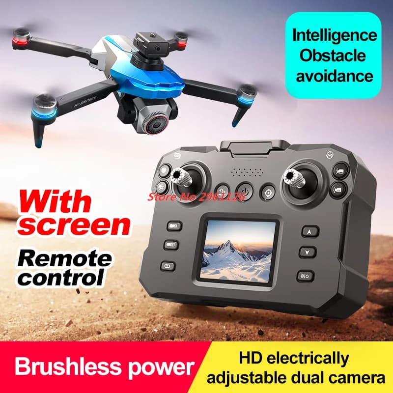 Nuovo Drone Controllato da Schermo con Fotocamera 8K HD, Motore Brushless, Evitamento Ostacoli, Quadricottero Pieghevole, Drone RC con Schermo, Giocattolo RC