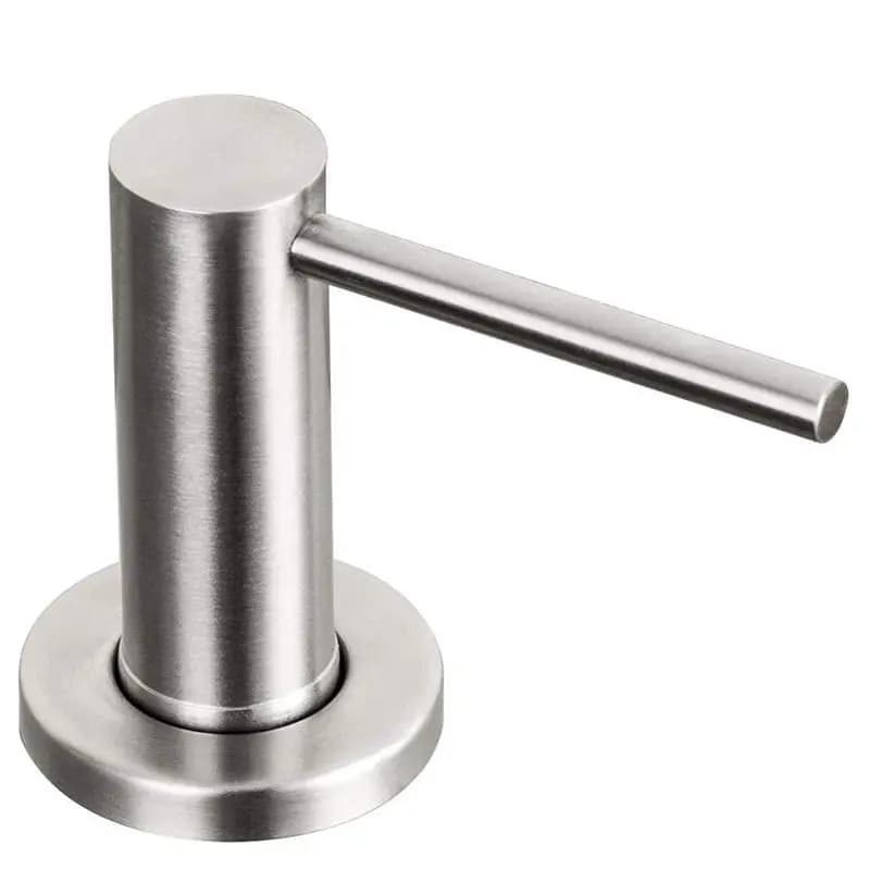 Dispenser di sapone a vite in acciaio inossidabile da 1 pz, da incasso nel bancone, per lozione mani, colore argento