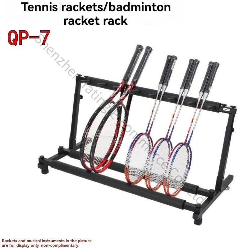 Display rack for Badminton Racket Adjustable in Height, Tennis Racket holder, Double Layer Storage Rack, 7 Set