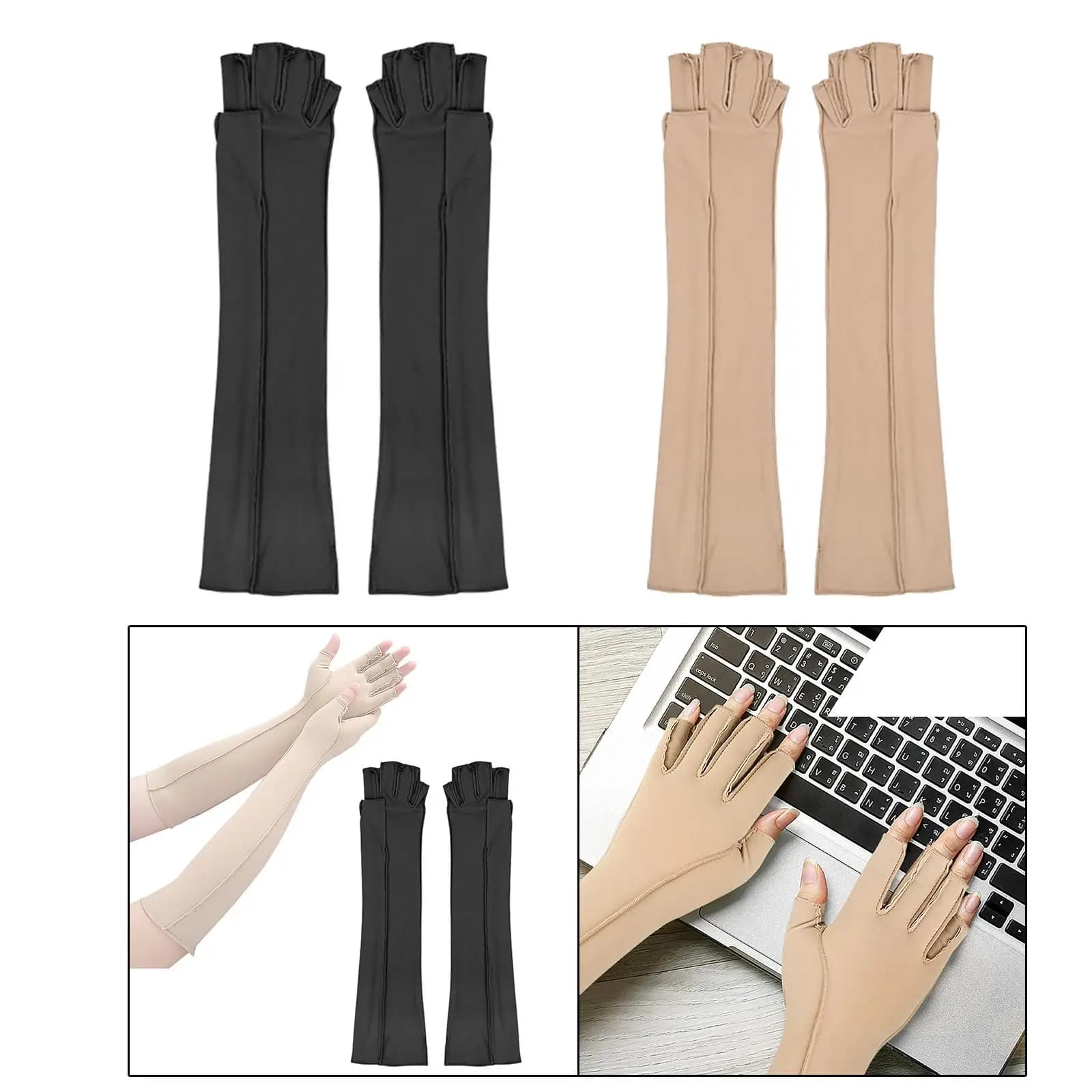 Guanti a compressione lunga, guanti da gaming, guanti da ciclismo, guanti senza dita per
