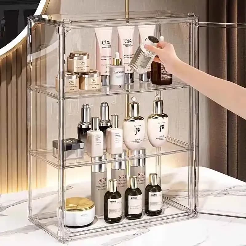 Acrylic Display Cabinet Home Use Dustproof Collectible Figure Storage Showcases Bubble Display Box Large Size Simple Style