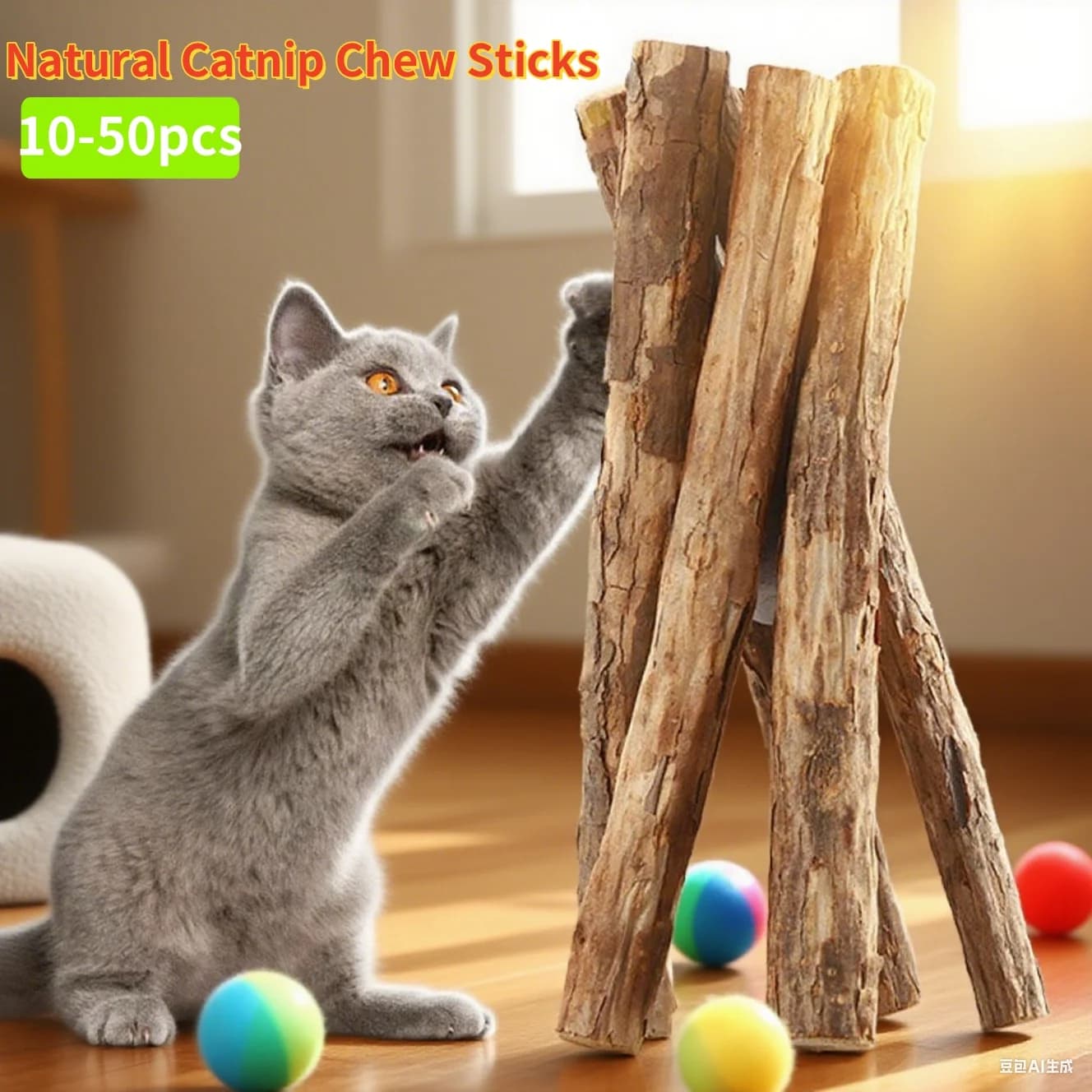 10-50PCS Natural Cat Catnip Toy Kitten Molar Chew Stick Pet Cleaning Teeth Relieve Cat Treat Toy Actinidia Silvervine Pet Produc