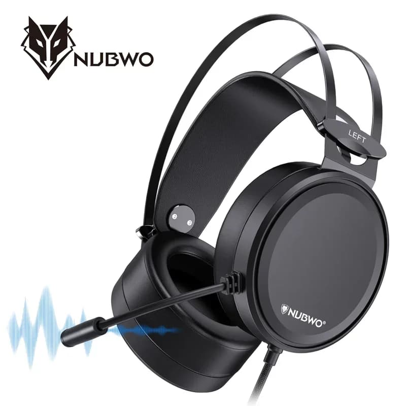 NUBWO Cuffie da gioco cablate sopra l'orecchio con microfono con cancellazione del rumore Cuffie N7 Gamer PS4 Cuffie stereo Xbox One per PC/MAC/PS4/PS5