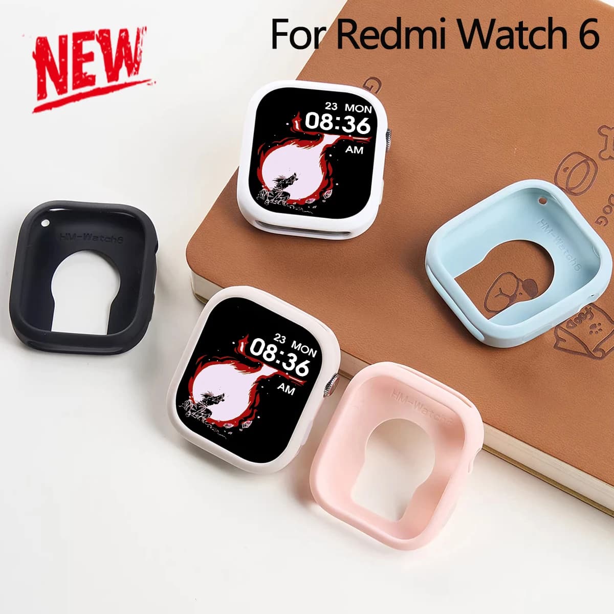 Per Xiaomi Redmi Watch 6 Custodia in silicone Accessori per smartwatch Cover protettiva per Xiaomi Redmi Watch 6 Cornice protettiva