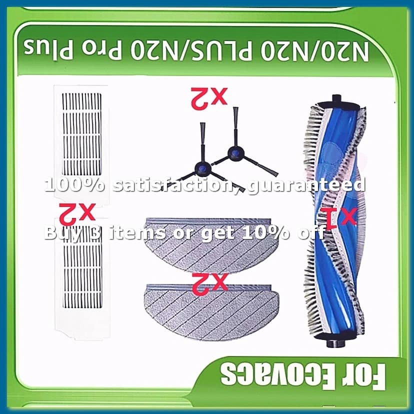 For N20 Plus/N20/N20 Robot Vacuum Main Side Brush Hepa Filter Mop Cloth Pads Spare Parts-A009