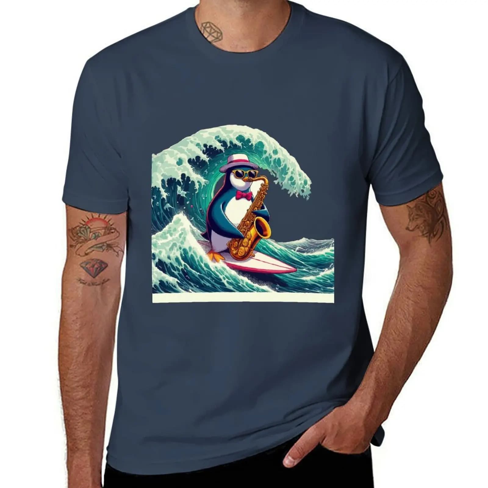 T-shirt Penguin Surf in tessuto elasticizzato, comoda