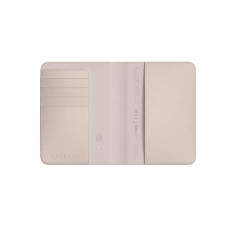 Porta Passaporto da Viaggio con Funzione Trova il mio dispositivo, Custodia per Passaporto con 4 Scomparti per Carte, Ricarica Wireless e Protezione RFID - Essenziale da Viaggio