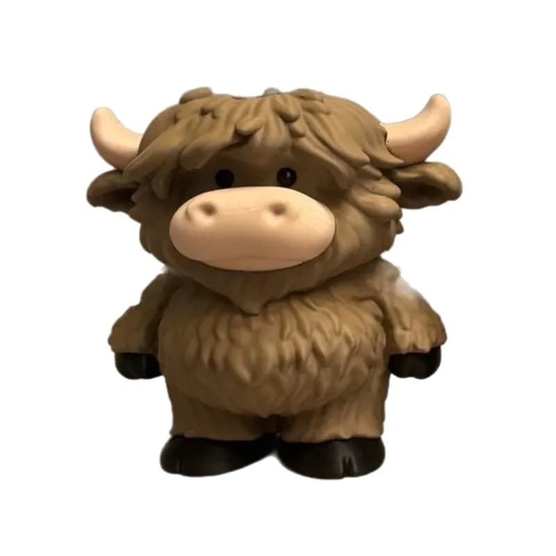 Dispenser di Sapone a Forma di Mucca delle Highlands - Accessorio da Bagno Creativo in Resina 3D