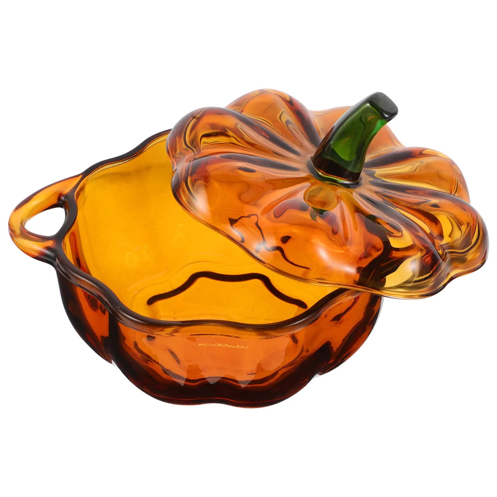 Vibrant Transparent Glass Pumpkin Jar with Cover Multifunctional Food Storage Container for Candies Cookies Sugar Snacks Home