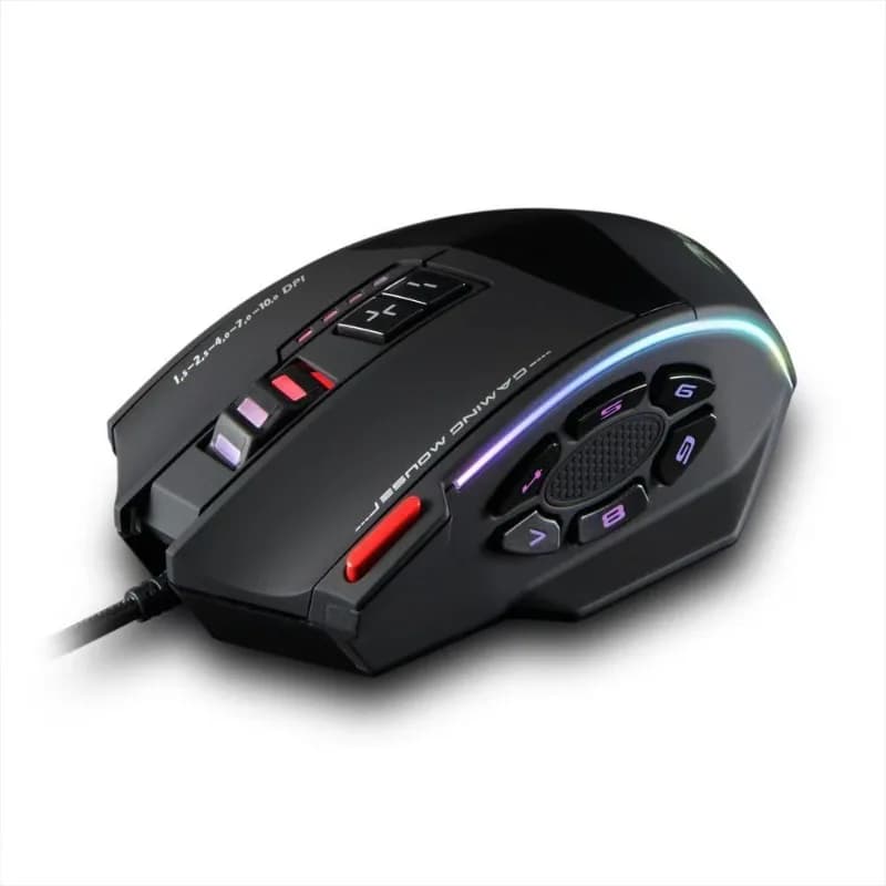 Mouse da gioco con programmazione di gioco C13 Mouse cablato macro definito con retroilluminazione RGB